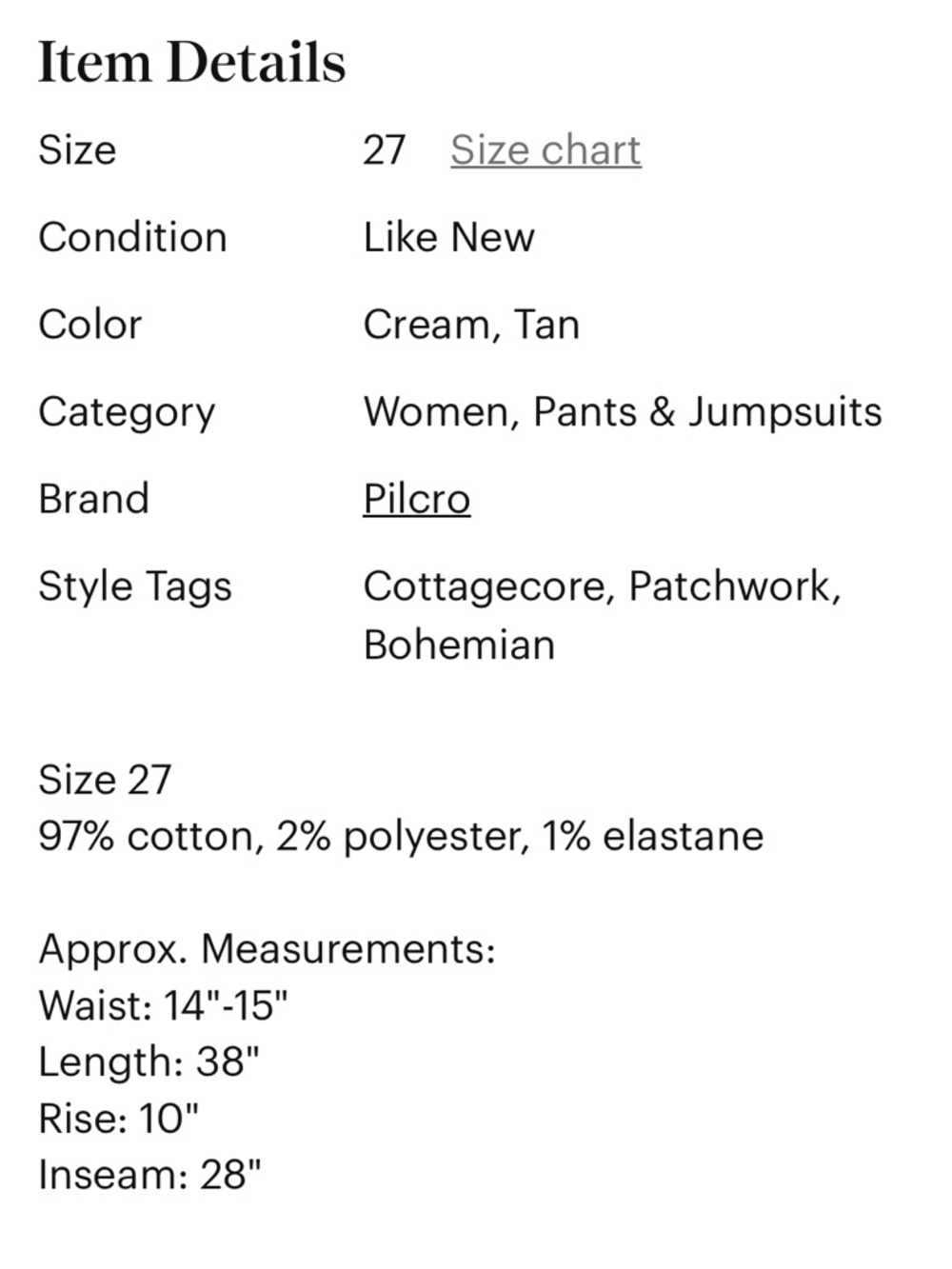 Anthropology’s Pilcro Neutral Patchwork Wide-Leg Jeans in Beige and Cream - Picture 10 of 15